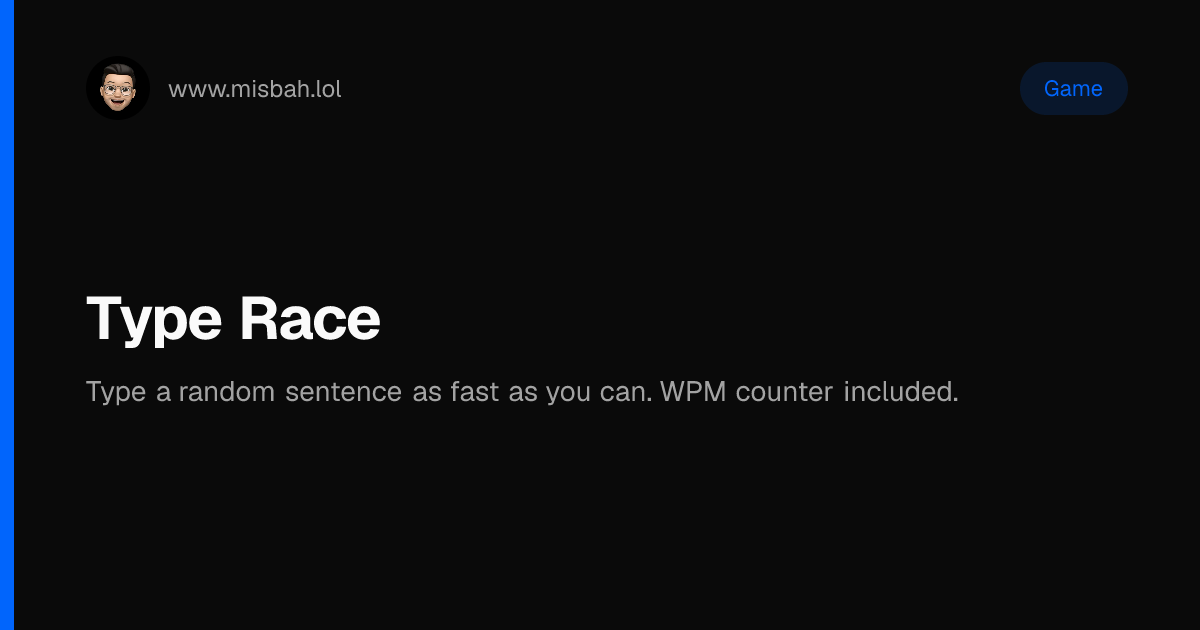 Type Race